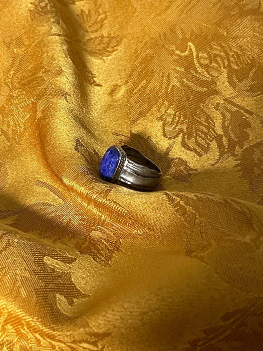 Women's ring, magical, blue stone, silver