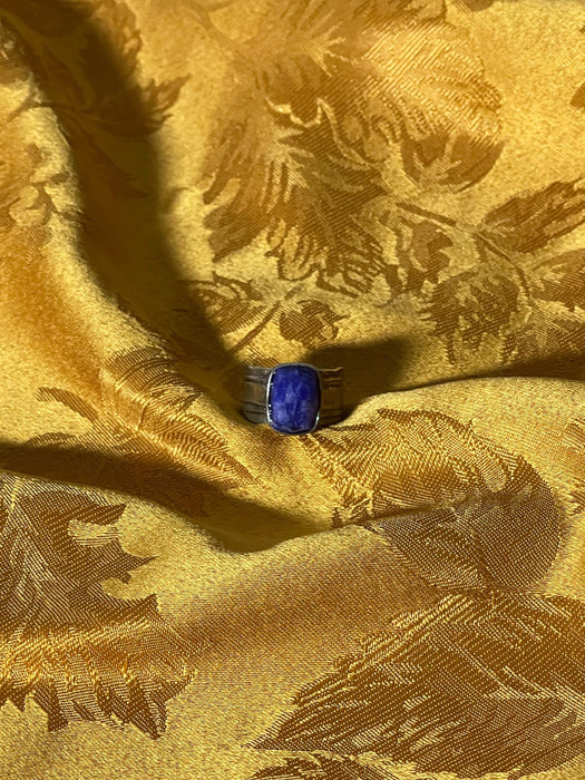 Women's ring, magical, blue stone, silver