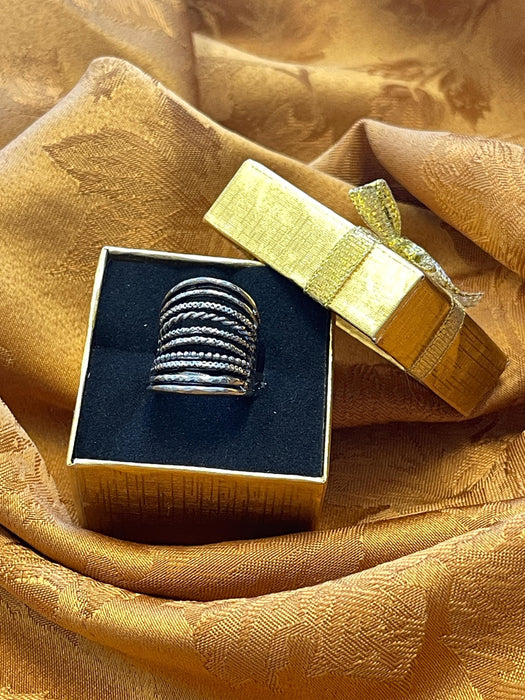 women's ring, elvish, magical, mystical, multiple bands, twisted. size 5-12