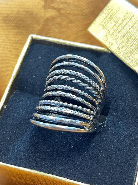 women's ring, elvish, magical, mystical, multiple bands, twisted. size 5-12