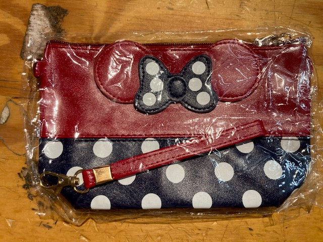 Red and blue Clutch/Bag Disney Mickey Mouse with Zipper polka dot