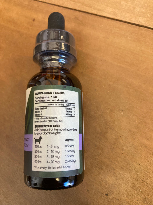 Premium Organic Hemp Oil for Dogs - Joint Comfort & Calming
