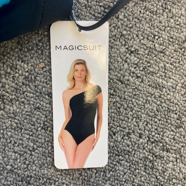 Magicsuit 6006073 Color block Goddess 1 Piece Swimsuit Size 12 Turquoise