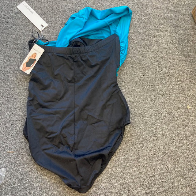 Magicsuit 6006073 Color block Goddess 1 Piece Swimsuit Size 12 Turquoise