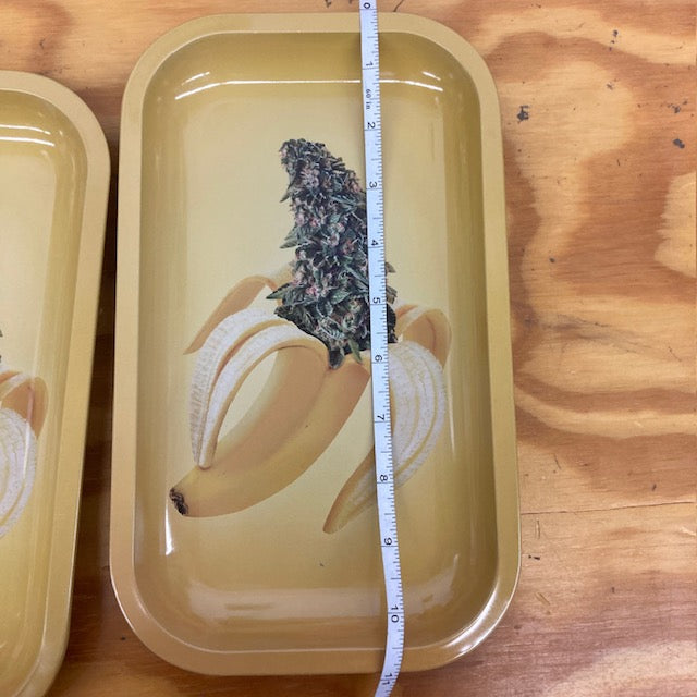 2 Metal Tobacco Cigarette Rolling Trays - Medium Size 10.6’’ x 6.3’’