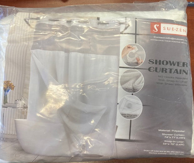 No Hook Shower Curtain