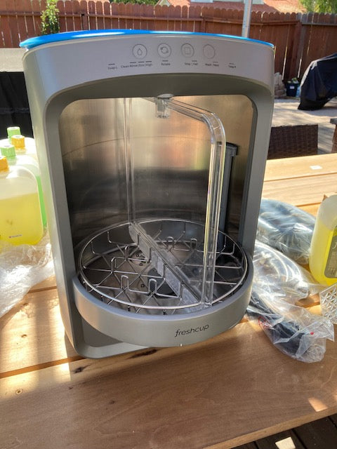 Compact Portable Dishwasher, efficient and cleans cups in seconds - NEW open box