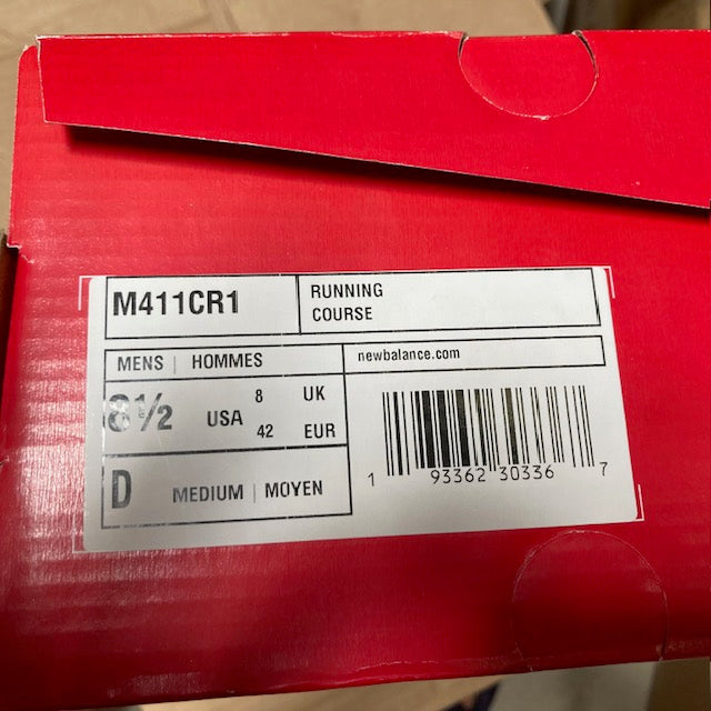 New Balance Low-Cut Sneakers Men US 8.5 Blk/Red M411CR1