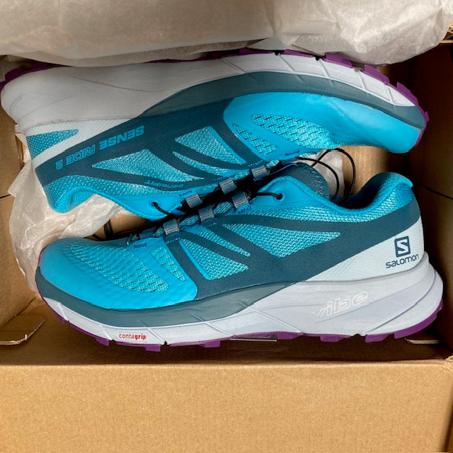 Women's Salomon Shoes Sense Ride 2 W Size 5.5 cyan blue