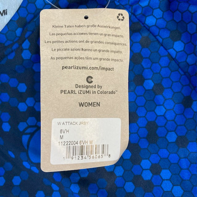 Pearl Izumi Attack Cycling Jersey Women’s 6VH Size M Blue NEW!!!