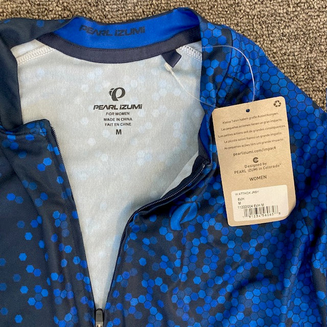 Pearl Izumi Attack Cycling Jersey Women’s 6VH Size M Blue NEW!!!