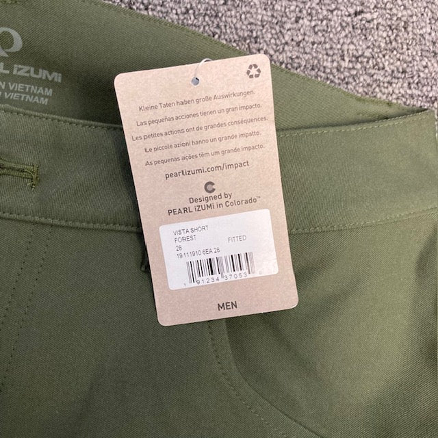 Pearl Izumi Men's Vista Shorts Nylon Stretch Green Size 28