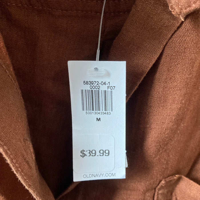 Old Navy Women’s “The Boyfriend Shirt” Buttons Long Sleeve brown M
