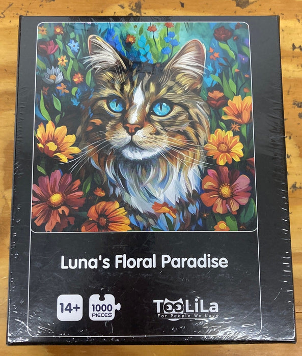 Cat floral paradise puzzle 1000 pieces