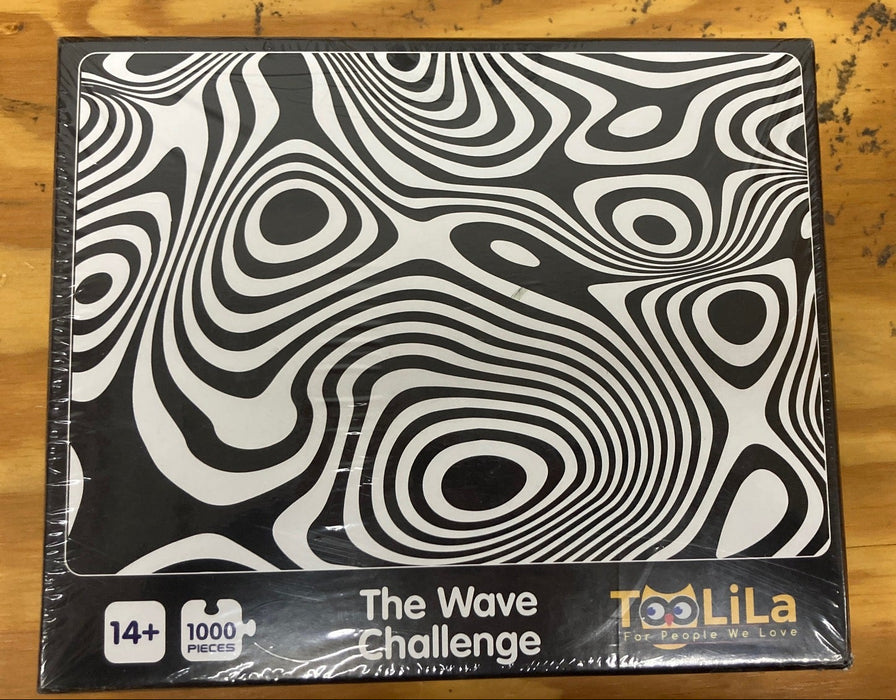 Black and white wave puzzle 1000 pieces
