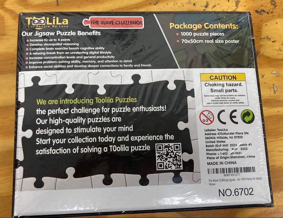 Black and white wave puzzle 1000 pieces