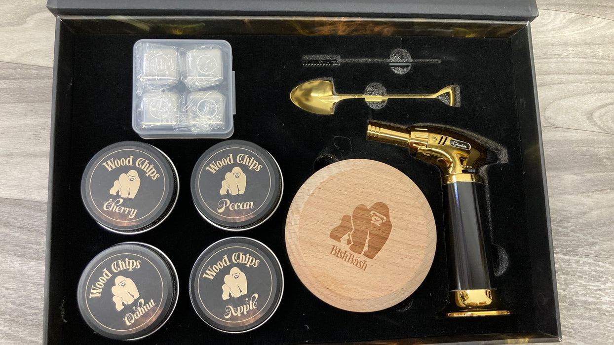 Cocktail Smoker Kit with Torch and 4 Flavors of Wood Chip