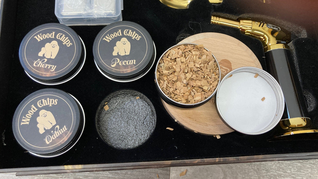 Cocktail Smoker Kit with Torch and 4 Flavors of Wood Chip