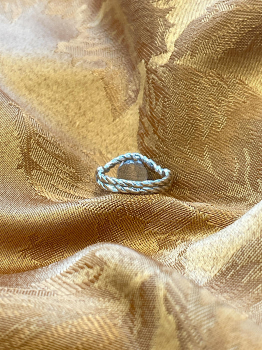 women's ring, purple stone, eye, twisted band, silver, boho, magical, mystical